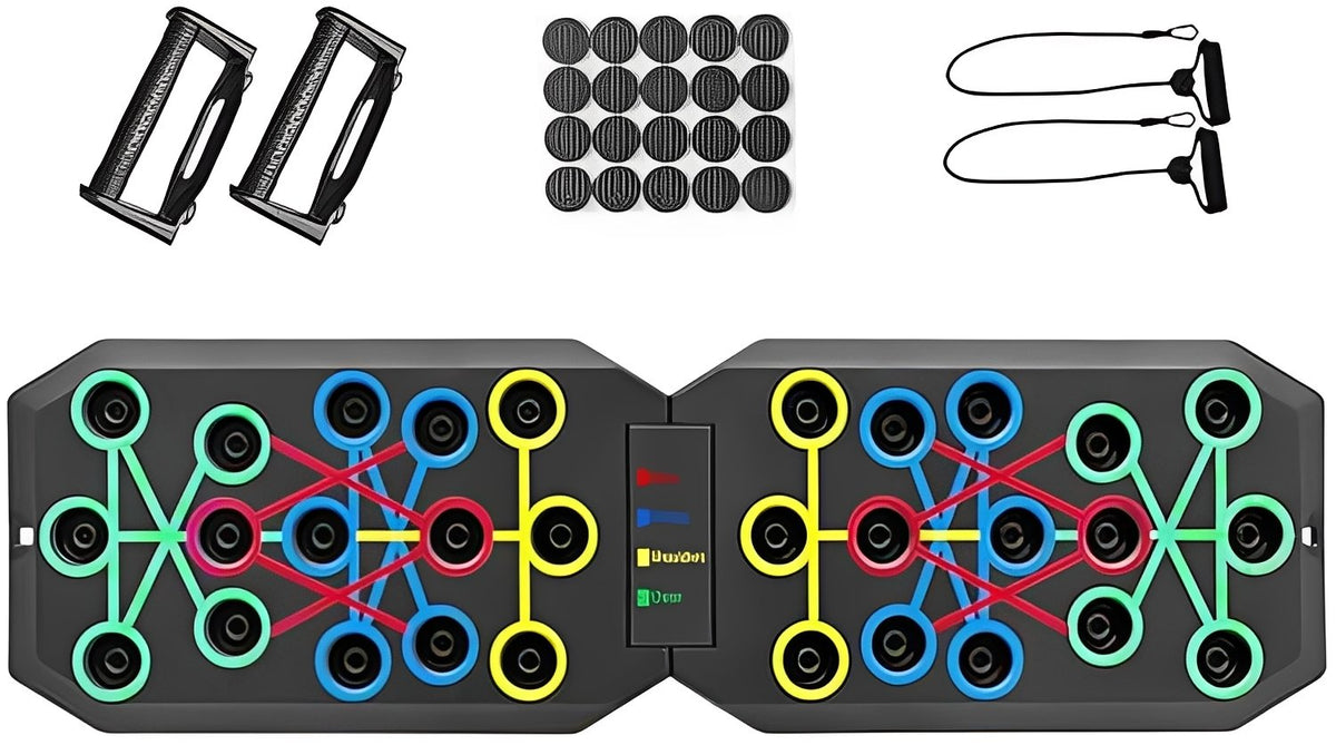 🔥Enhanced Push-up Board Fitness Kit with 30 Holes-Portable Home Exercise Equipment