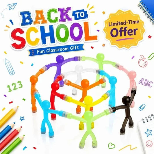 🔥LAST DAY 50% OFF - 🧲🌈 Magic Magnetic Little Friends – 10-Piece Bendable Silicone Figure Toy Set