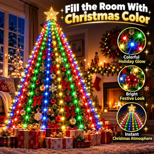 🎄 Christmas Tree Canopy Lights – Easy Full-Tree Holiday Light Display