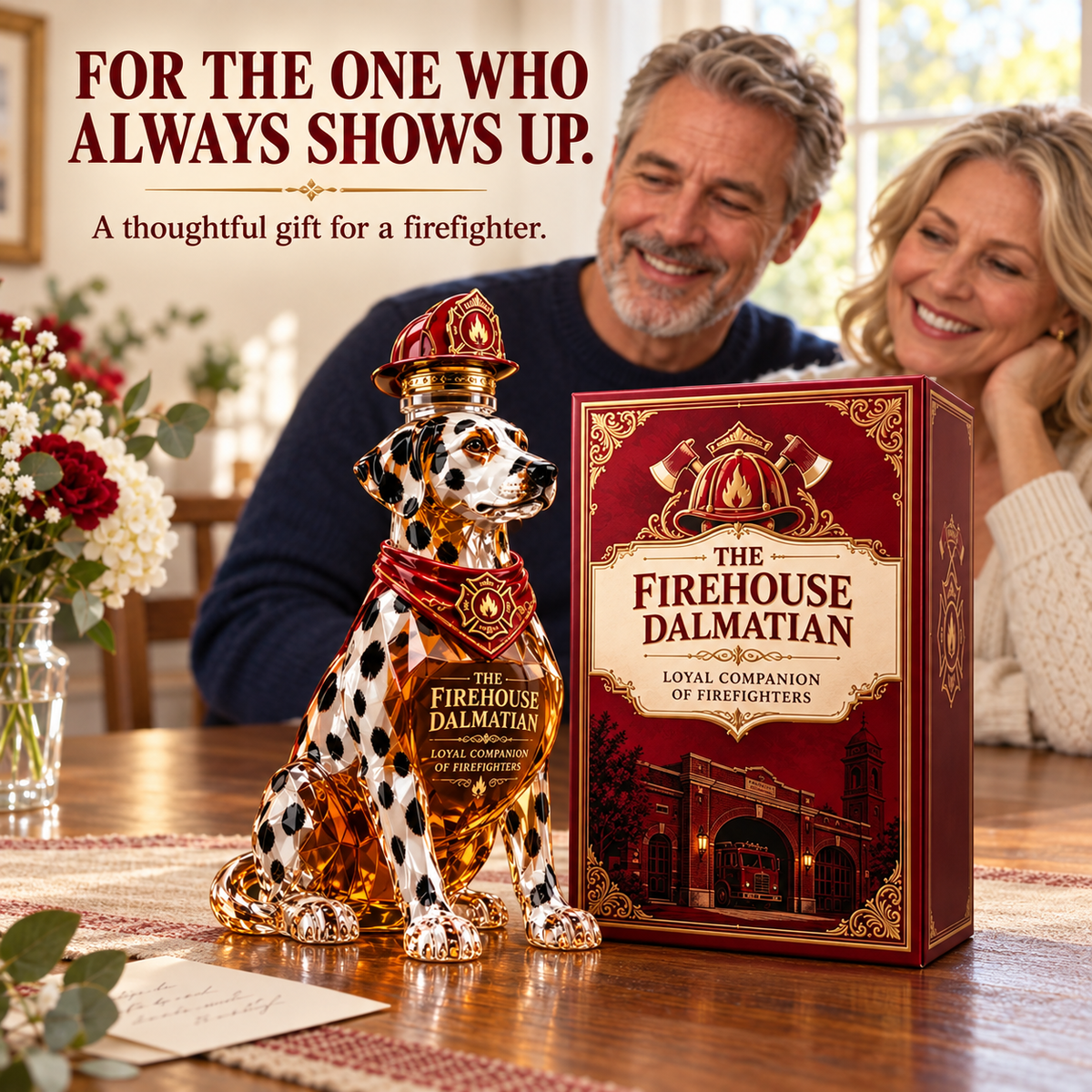 The Firehouse Dalmatian Whiskey Bottle