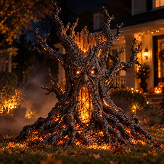 🪾🎃 Enchanted Haunted Tree Light-Spooky Glowing Halloween Yard Sculpture 👻
