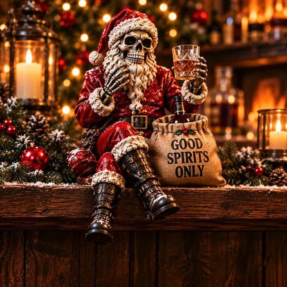 💀🎄 Naughty Christmas Skeletons – 6-Style Gothic Holiday Shelf Sitters.