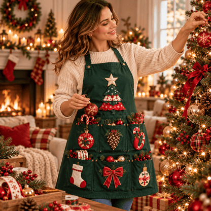 Christmas Tree Decorating Apron