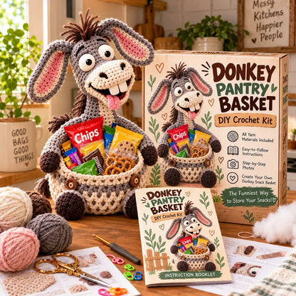 Funny Animal Crochet Snack Basket DIY Kit