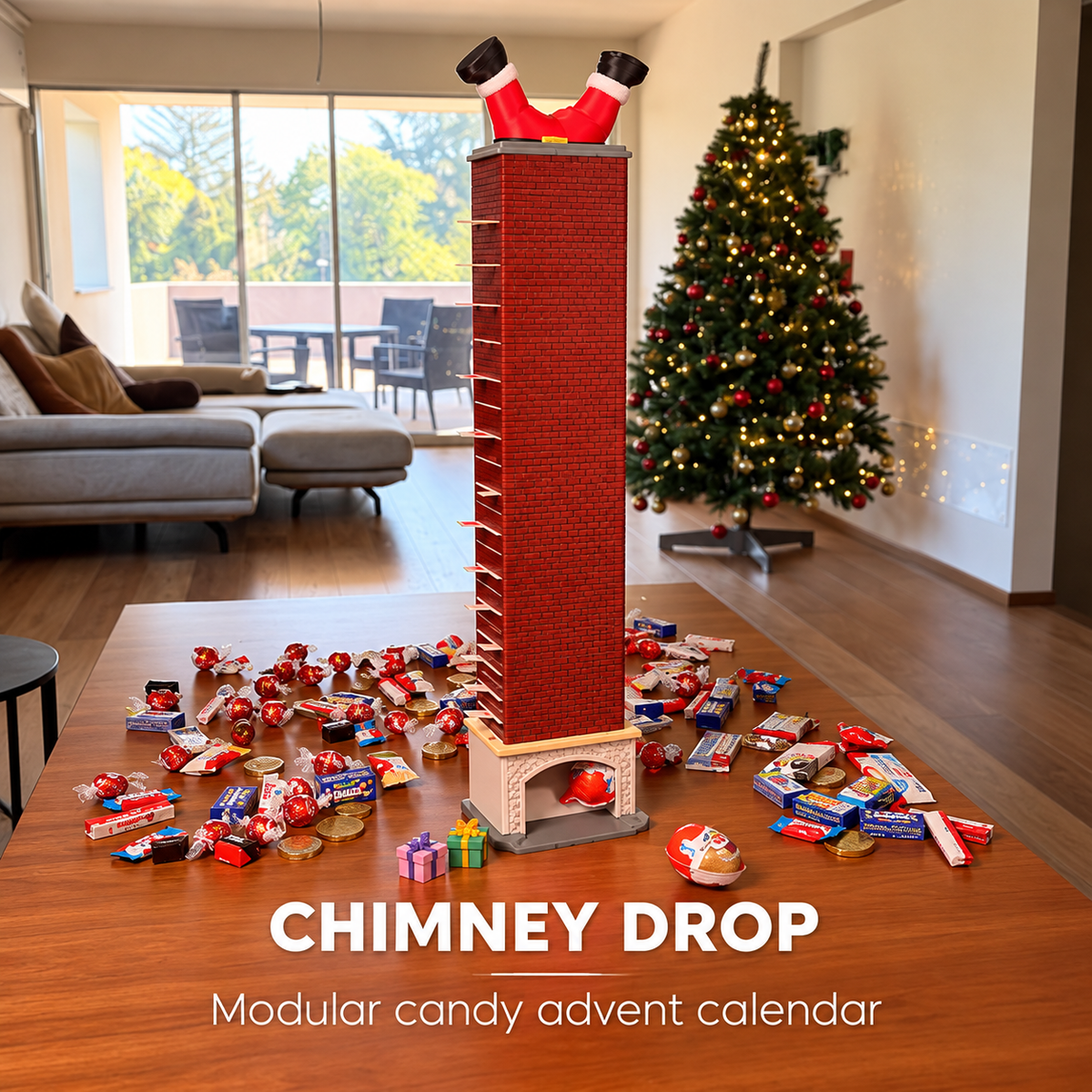 Chimney Candy Advent Calendar – Christmas Countdown Treat Dispenser