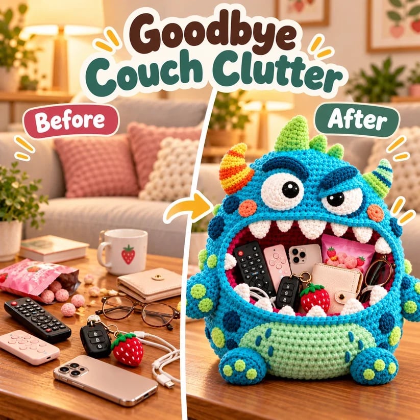 👾🧶Clutter Munchers Hungry Monster DIY Crochet Storage Buddies