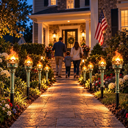 Sunset Ember Solar Flame Garden Lights