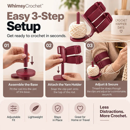 Yarn Tension Arm Holder for Crocheting