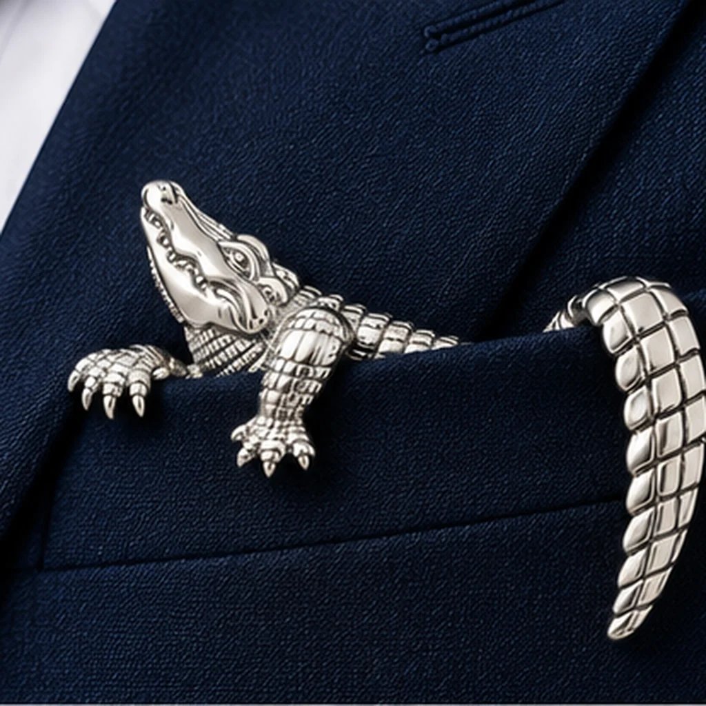 🦁✨ Luxury Sculpted Animal Brooch – Premium Statement Piece for Suits & Blazers