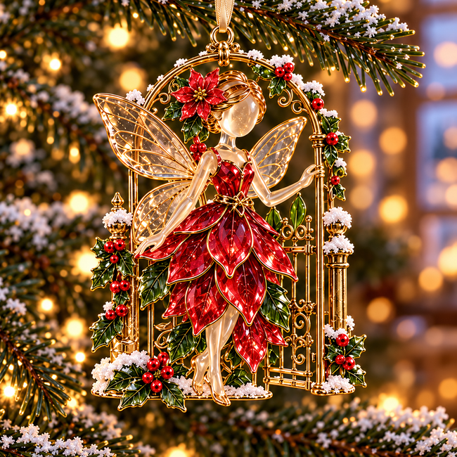 Poinsettia Garden Gate Fairy