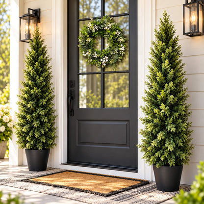 🌿 Luxury Realistic Cypress Topiary Tree – Elegant, Weather-Resistant Outdoor Décor