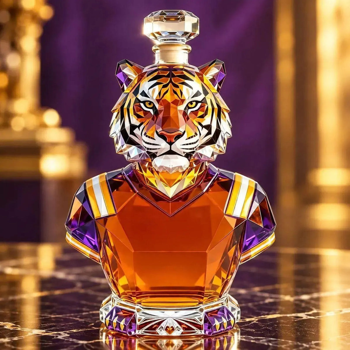 🐅Majestic Tiger Crystal Glass Whiskey Decanter