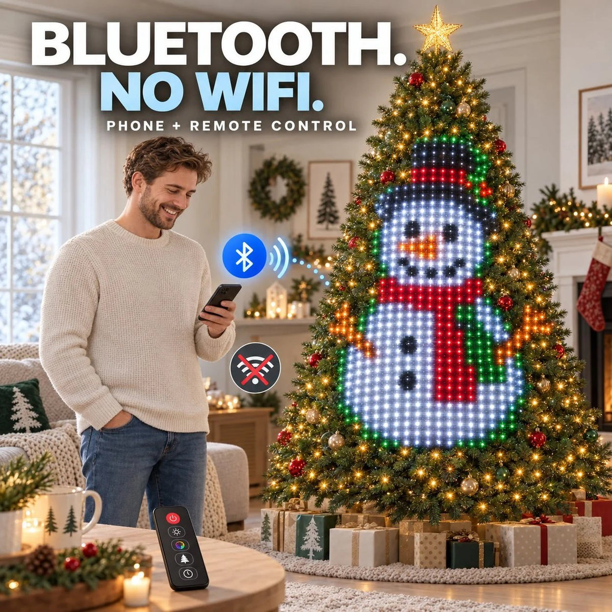 ⚡️FREE SHIPPING🔥-Smart Animated Christmas Tree Lights – App-Controlled LED Effects