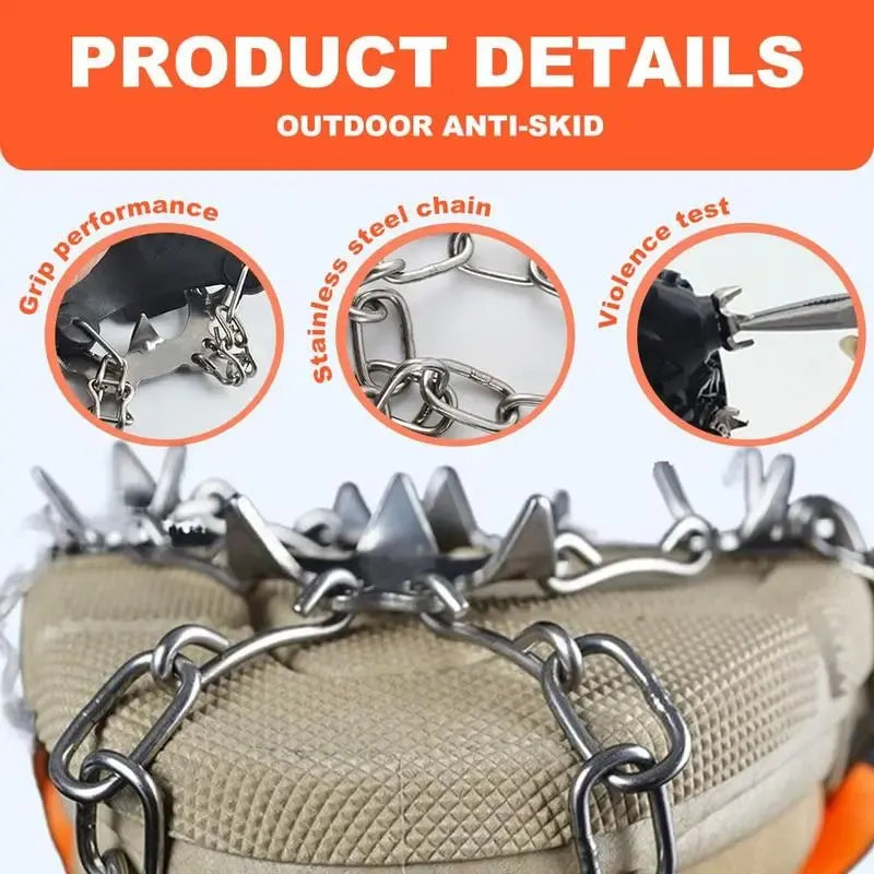 🛠️Lightweight Crampons Anti-Slip Traction Snow Grips for Walking
