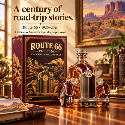 Route 66 100th Anniversary Whiskey Decanter – Vintage Car Edition