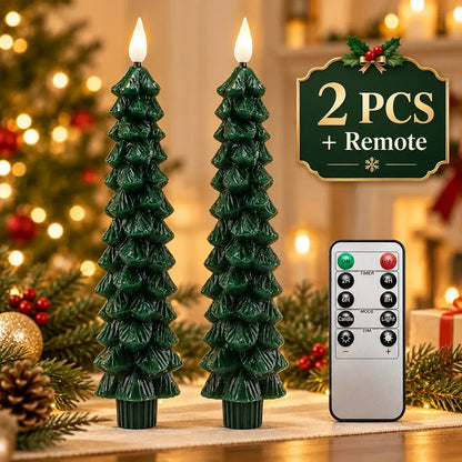 Remote Control Christmas Tree LED Candles – Flameless Flickering Holiday Decor