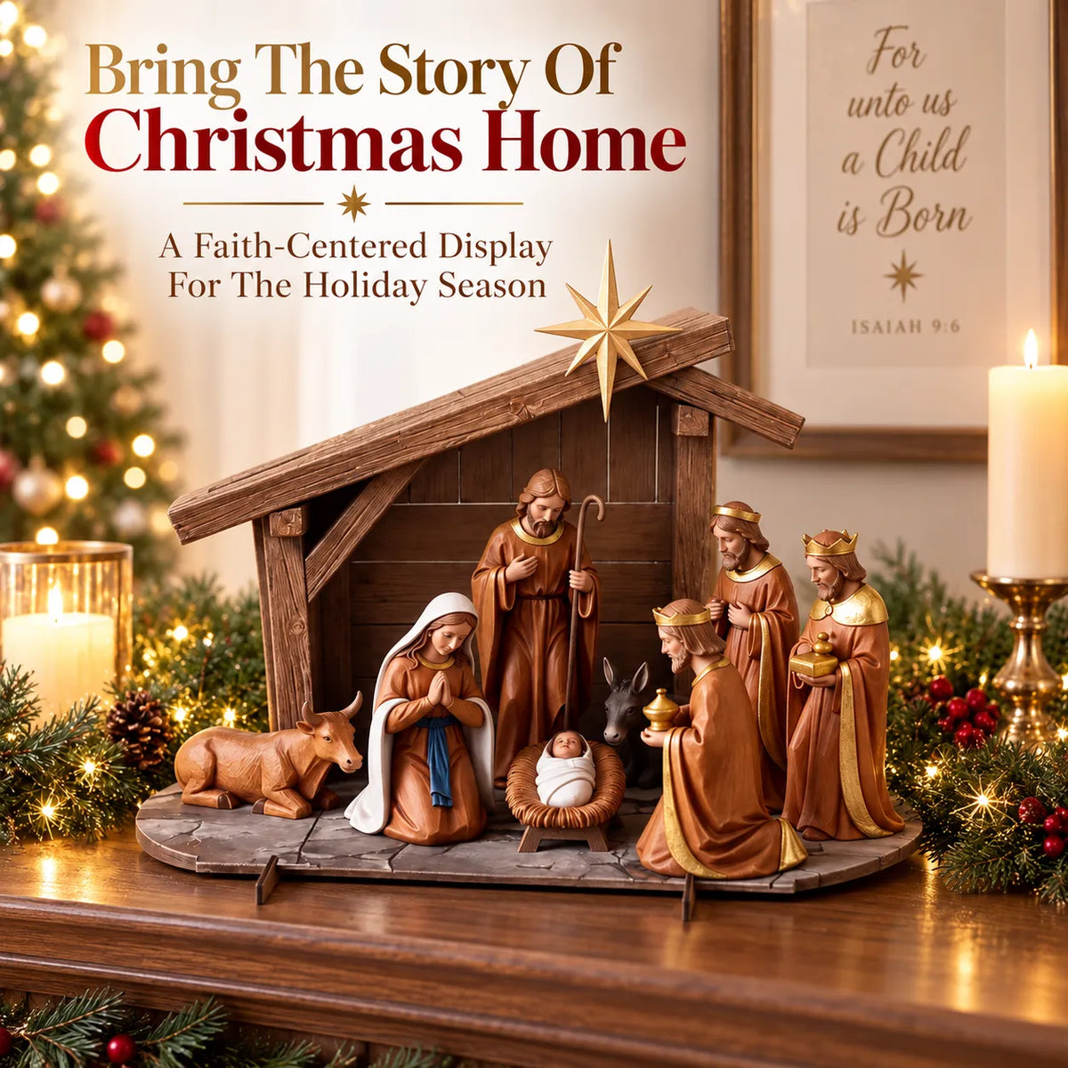 ✝️Christmas Nativity Scene Decor  | Bring The True Meaning Of Christmas Home