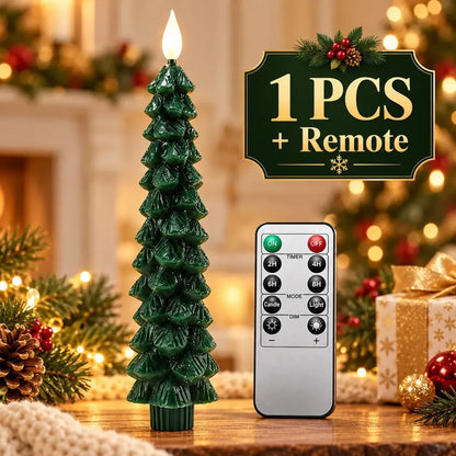 Remote Control Christmas Tree LED Candles – Flameless Flickering Holiday Decor