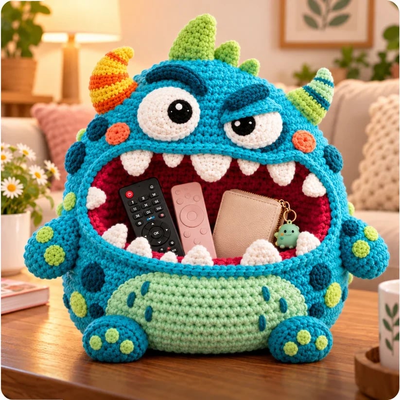 👾🧶Clutter Munchers Hungry Monster DIY Crochet Storage Buddies