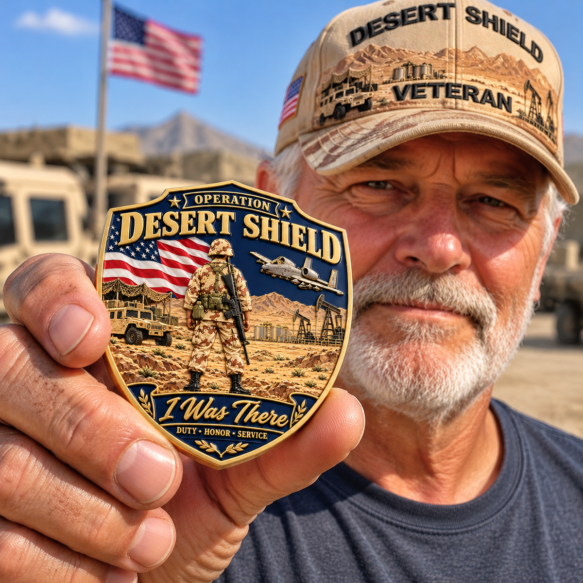 🇺🇸 Last Day Promo: 49% OFF 🎖️Operation Desert Shield I Was There Veteran Challenge Coin
