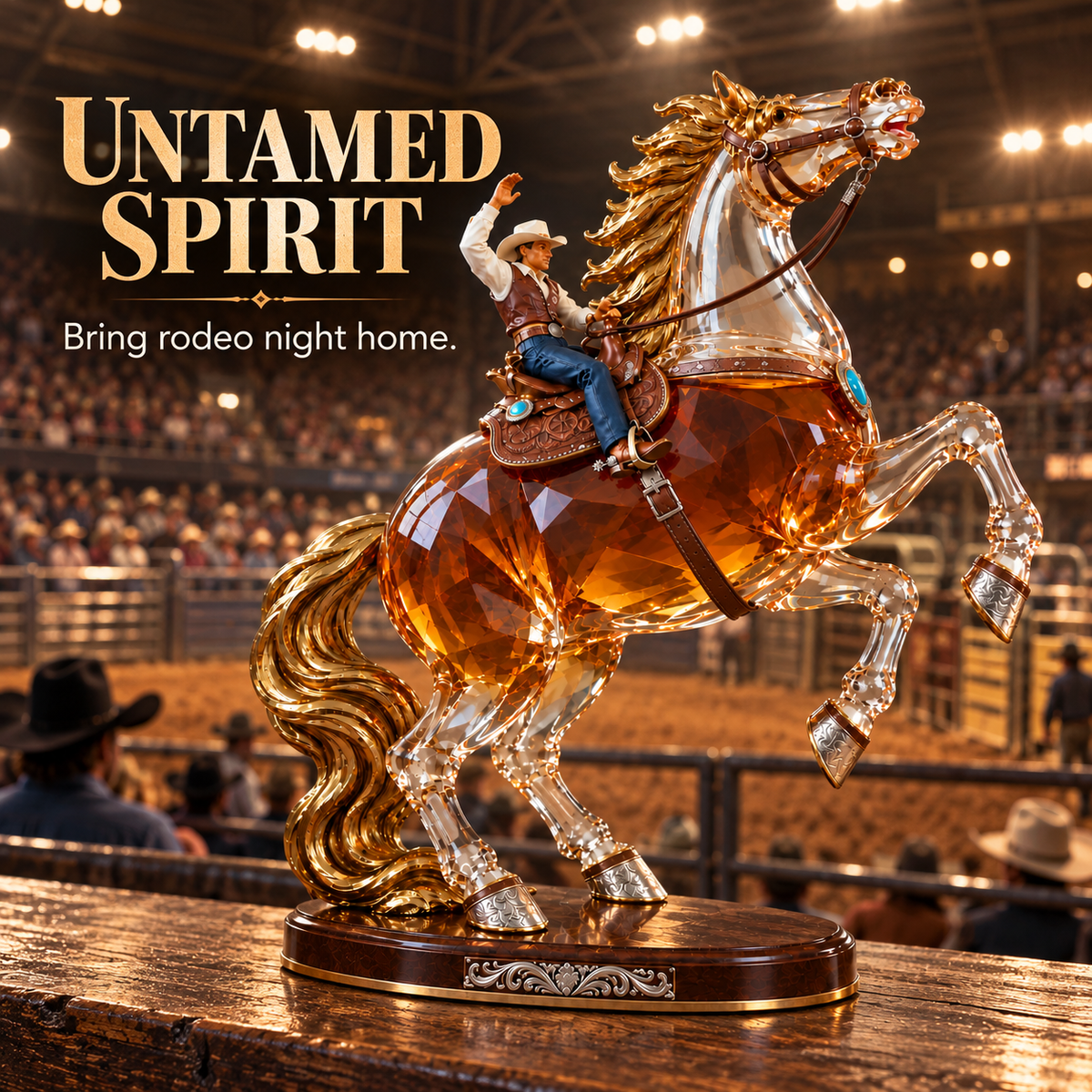 Untamed Spirit Rearing Horse Whiskey Decanter – Western Limited Collector’s Edition