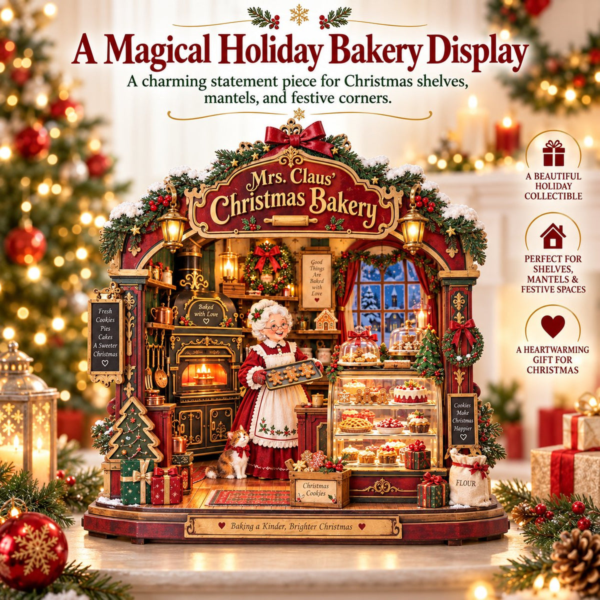 🎄 Mrs. Claus Christmas Bakery DIY Shadow Box Kit🎄
