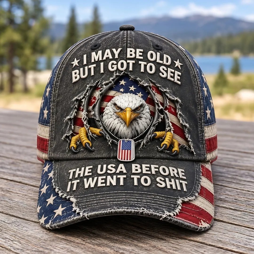 🦅🇺🇸 American Bald Eagle Embroidered Vintage Baseball Cap