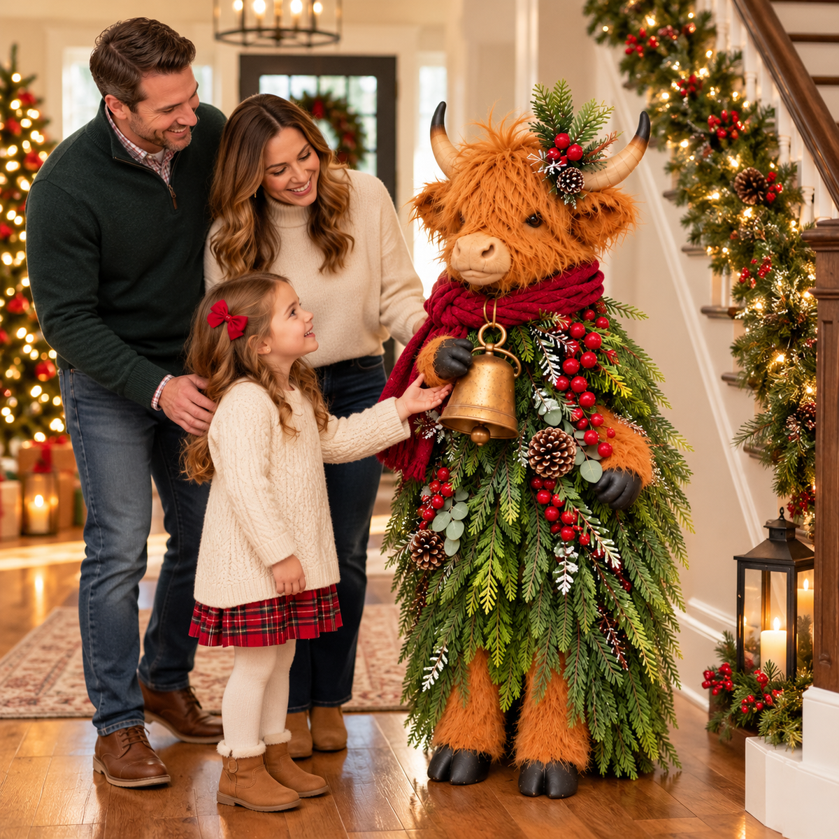 Highland Cow Christmas Greeter – A Charming Holiday Welcome