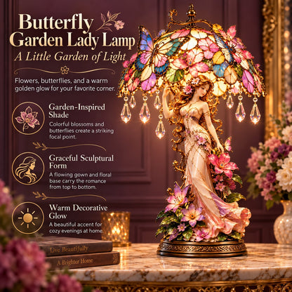Enchanted Butterfly Garden Table Lamp