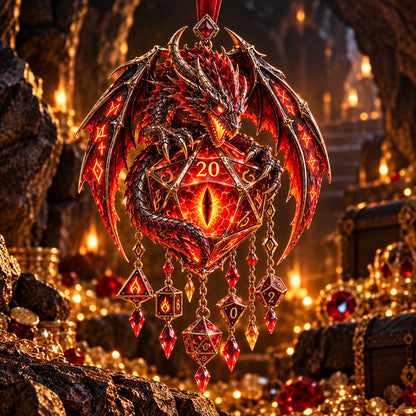 Glow Dragon Hanging Wind Chime for Fantasy Room Styling