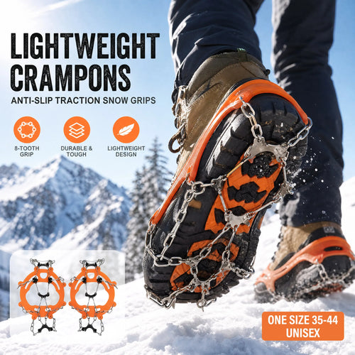 🛠️Lightweight Crampons Anti-Slip Traction Snow Grips for Walking