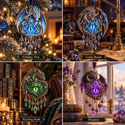 Glow Dragon Hanging Wind Chime for Fantasy Room Styling