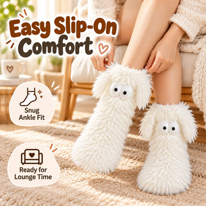 OFF⚡50K+ SOLD💕Women's Plush Slippers Socks Floor Socks Winter Home Indoor Thickened Fleece-Lined Anti-Slip Adult Women's Plush Snow Socks Shoe Covers