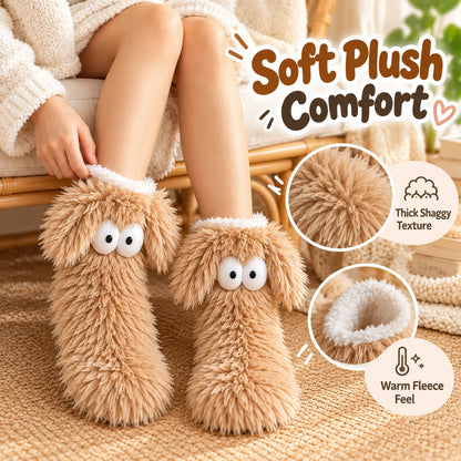 OFF⚡50K+ SOLD💕Women's Plush Slippers Socks Floor Socks Winter Home Indoor Thickened Fleece-Lined Anti-Slip Adult Women's Plush Snow Socks Shoe Covers
