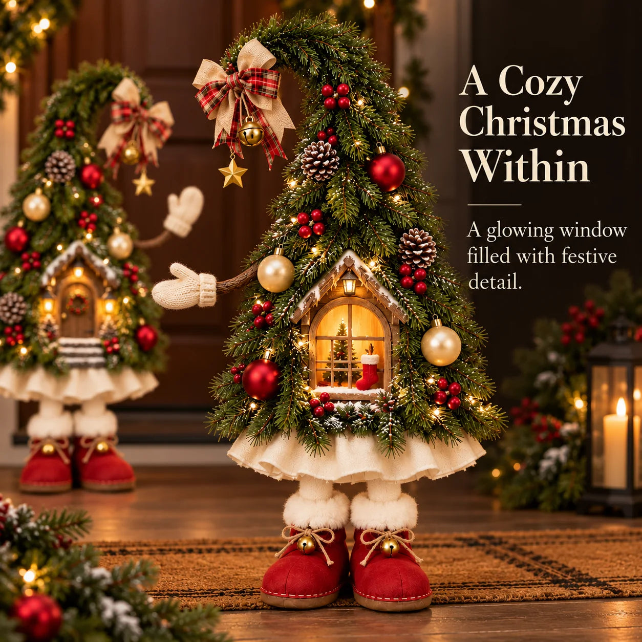 A Cozy Christmas Within — Christmas tree character decor
