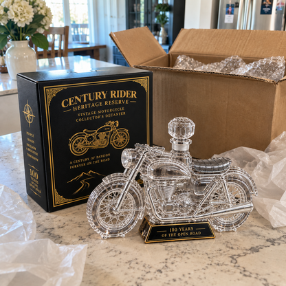 🏍️ Century Rider Heritage Reserve – 100 Years of the Open Road Commemorative Whiskey Decanter 🥃