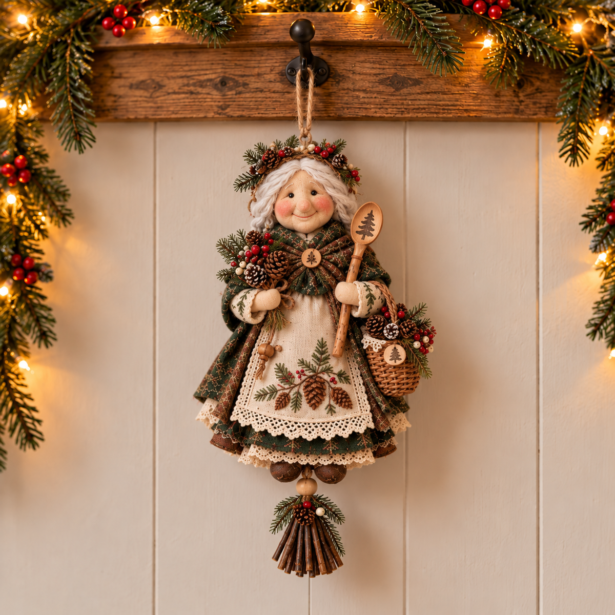 Cozy Country Christmas Doll Decorations