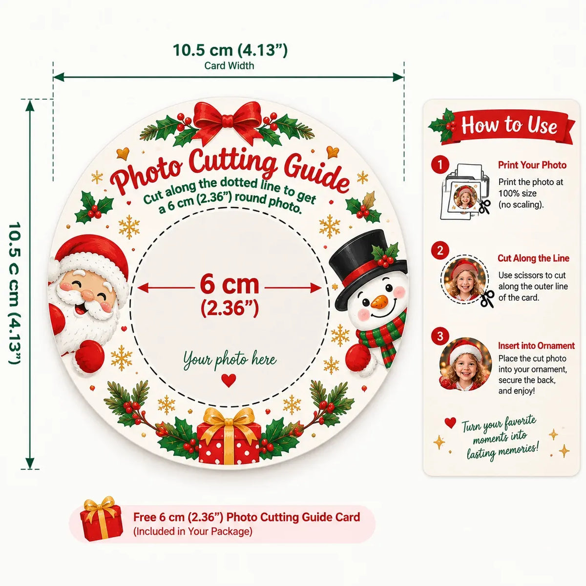 Personalisierter Weihnachts-Fotoanhänger
