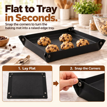Foldable Silicone Baking Tray – Bake, Release & Store with Ease
