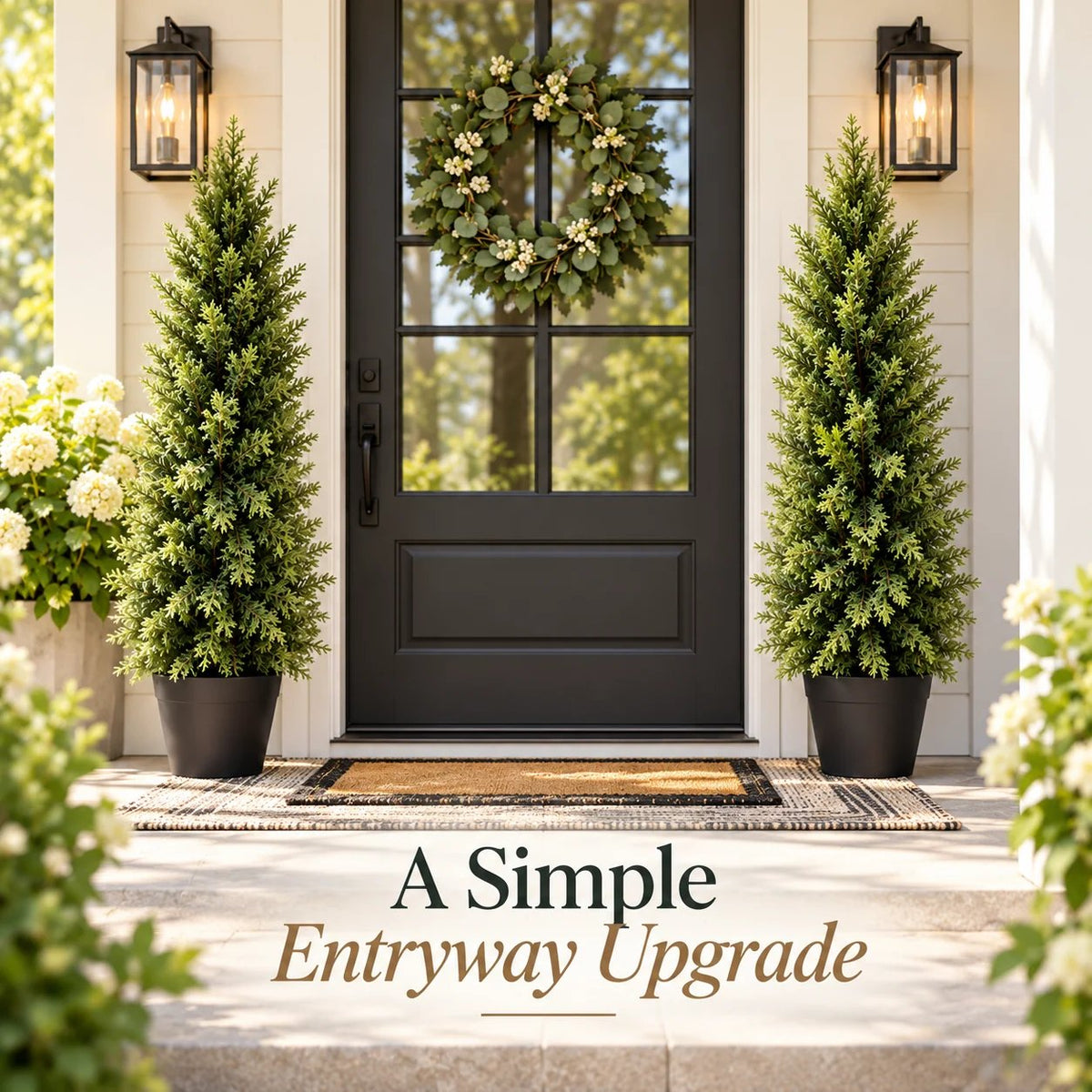 🌿 Luxury Realistic Cypress Topiary Tree – Elegant, Weather-Resistant Outdoor Décor