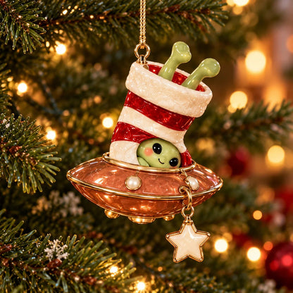 👽🎄 Christmas Alien UFO Ornaments – 6 Cute Cosmic Designs, Unique Christmas Tree Decorations & Holiday Gifts 🚀✨