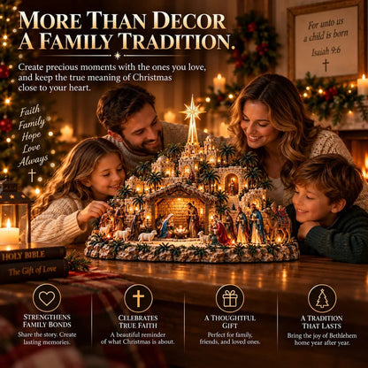 🎉✨ Remember the Night That Changed Everything! — The Holy Night of Bethlehem Illuminated Nativity Village