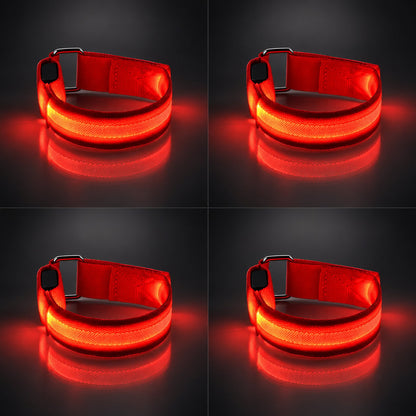 4-Pack LED Horse Leg Visibility Straps – 3 Lighting Modes, 5 Color Options, Adjustable Fit for Evening Riding & Equestrian Activities