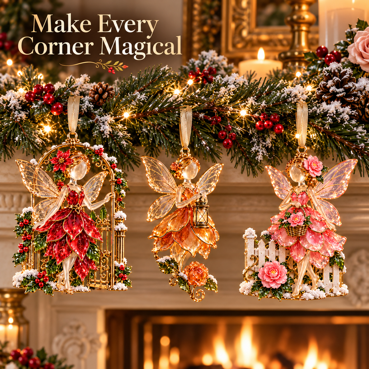 Winter Garden Fairies – 6 Enchanting Christmas Ornament Designs