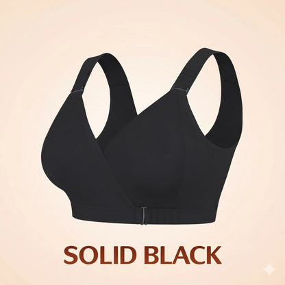 EaseWrap™ Front-Closure Wireless Comfort Bra – Adjustable Straps & Gentle Support