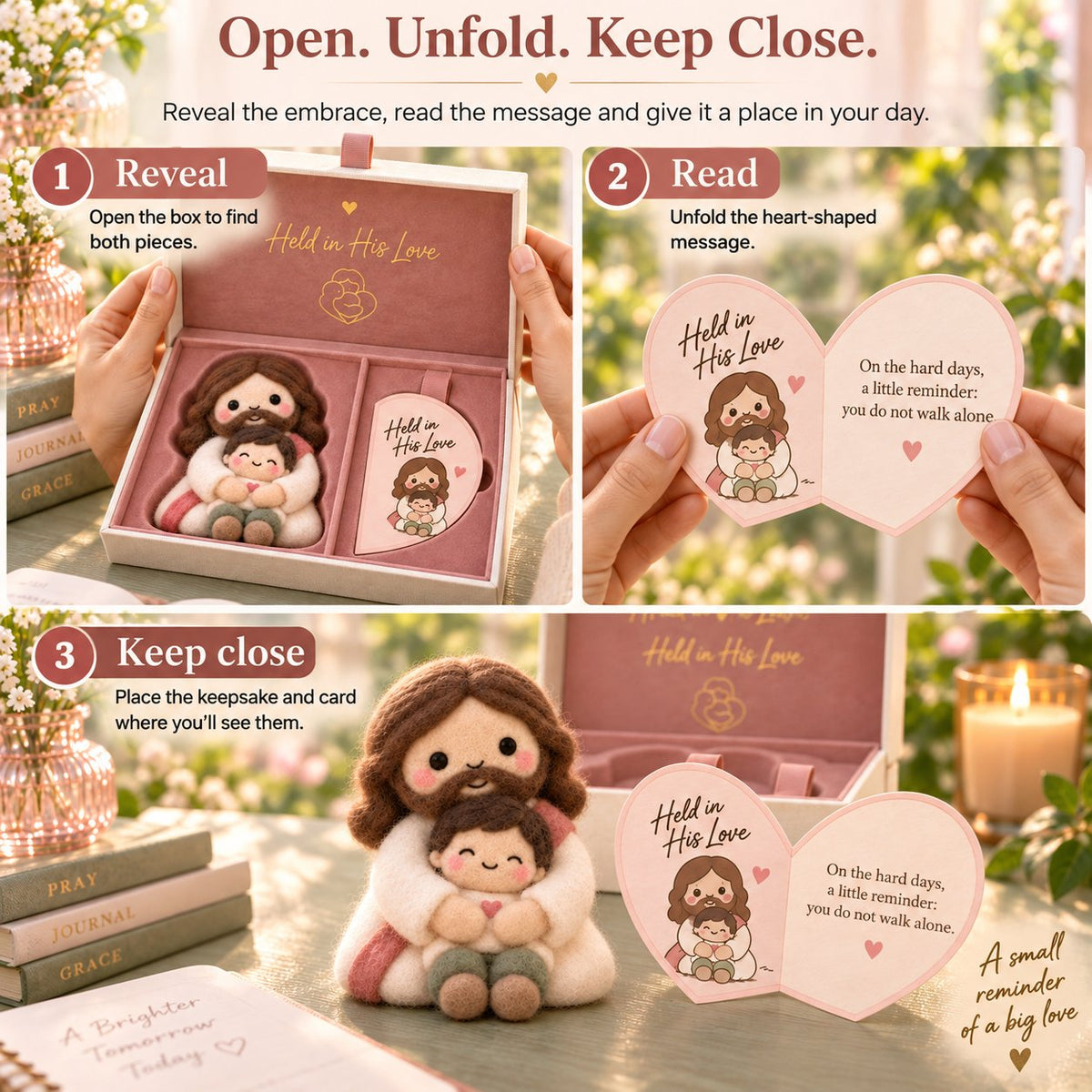 Faith-Inspired Felt Keepsake Gift Set | 6 Meaningful Designs with Matching Message Card & Gift Box 🎁