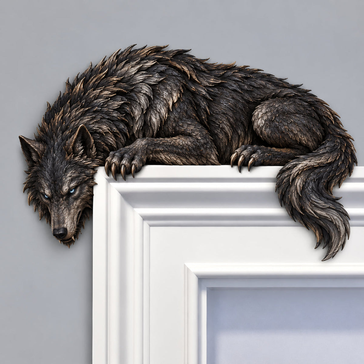🐉🔥 Sleeping Dragon Door Topper | Medieval Fantasy Dragon Guardian Wall Décor for Doorway, Gaming Room & Gothic Home 🏰✨