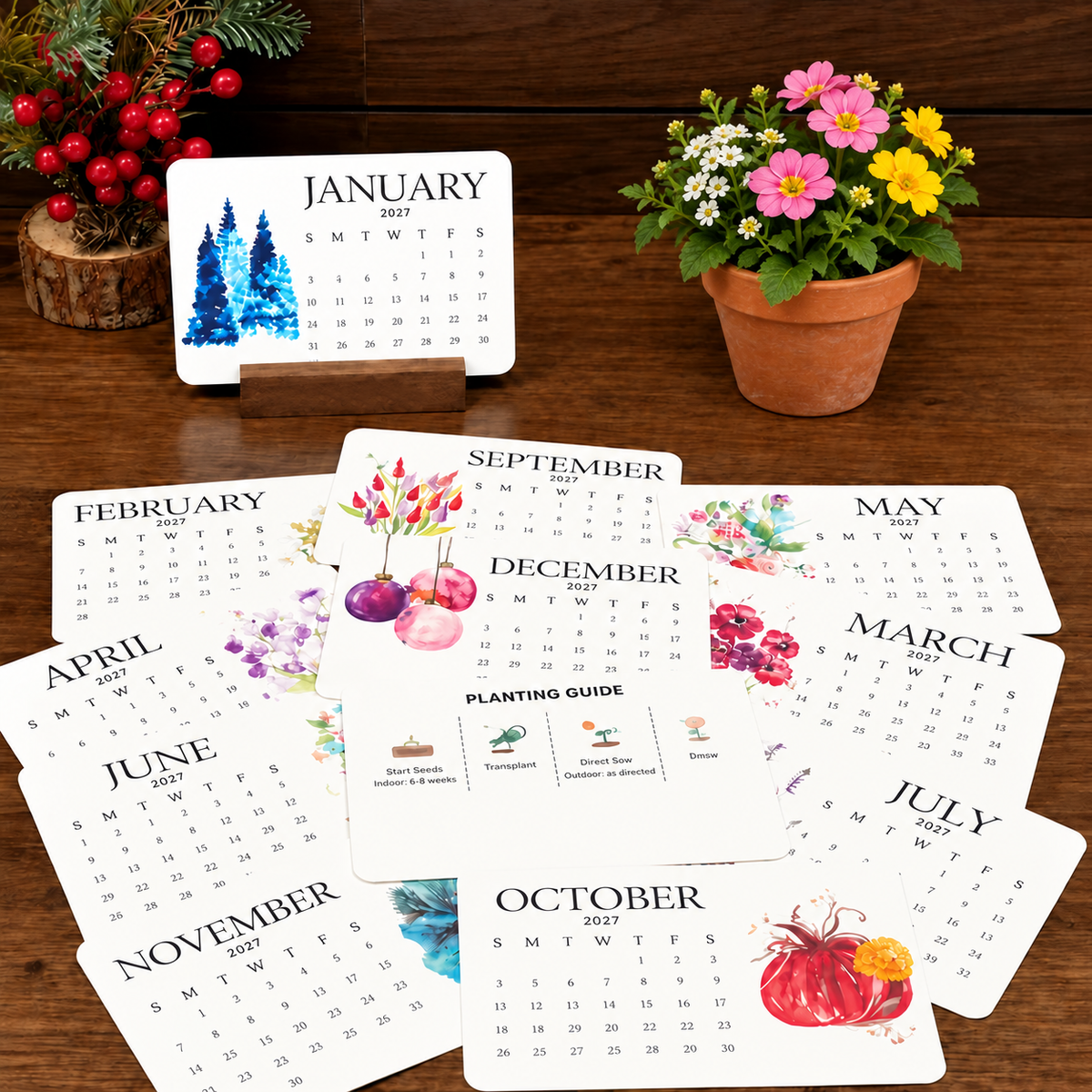 ✨Early Holiday Sale 49% OFF🌱Eco-Friendly Plantable “Timeless” Seed Calendar 2027