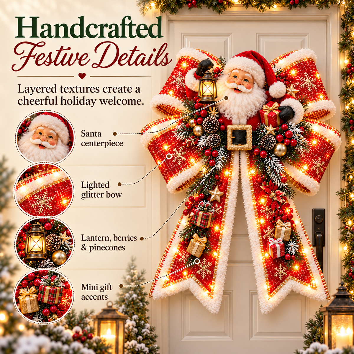 💞Giant Christmas Glow Bows | 6 Magical Light-Up Holiday Styles