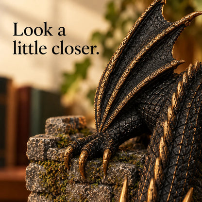 🐉 Dragon Mist Diffuser – Glowing Castle Bookshelf Decor